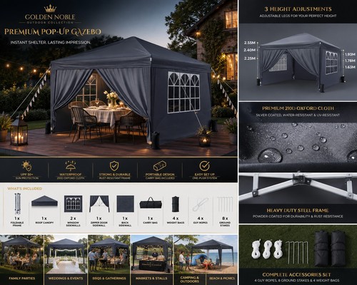 3x3m pop gazebo - 3x3m,