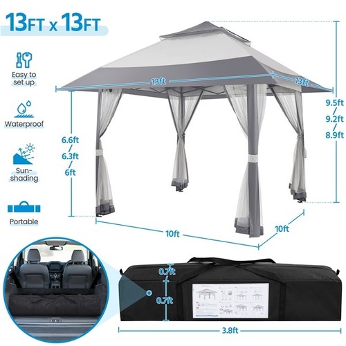 Pop gazebo tent with mesh - 4,