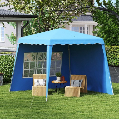 4x2 pop gazebo blue - 2.4x2.4m, up